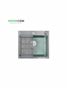 Кухонная мойка AVIVACOM 50*45 Сатин-Декор